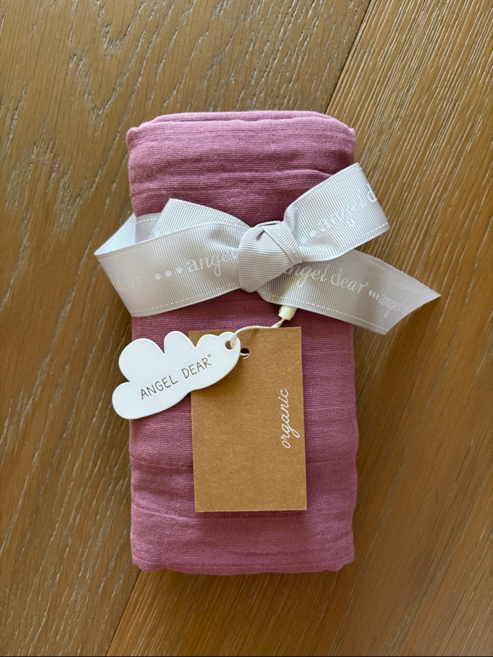 Angel Dear Muslin Swaddle - Dusty Pink